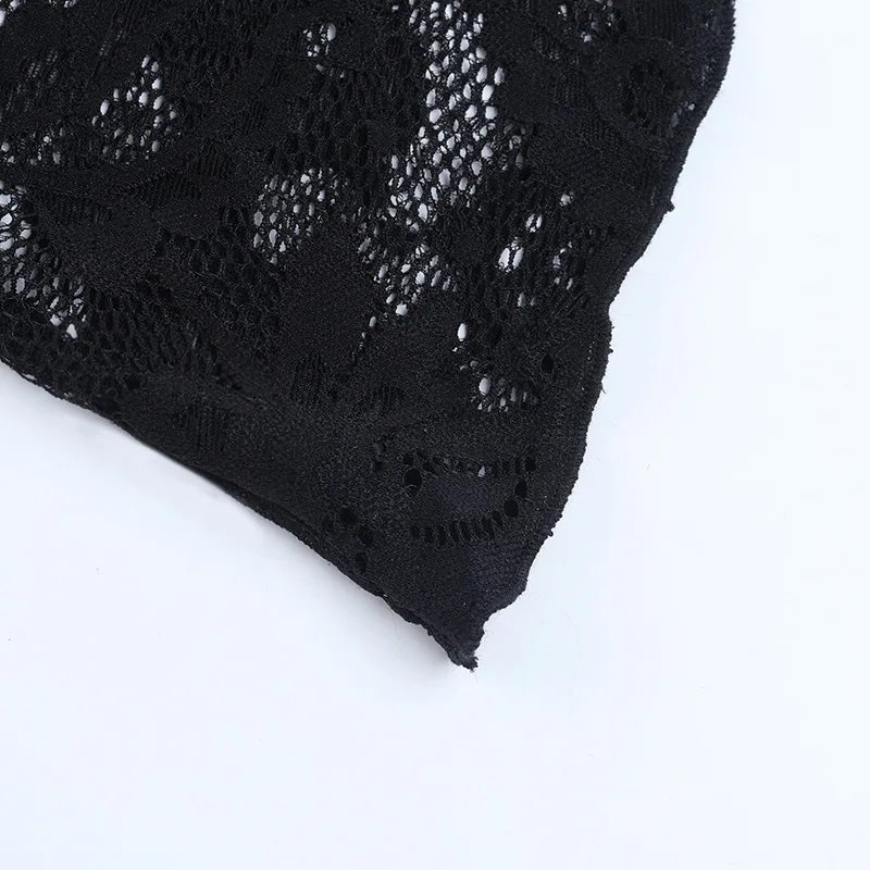 See Through Lace Hollow Out Slip Dress for Women Gothic Outfits Mall Goth Vintage Sexy Split Long Dresses Halloween