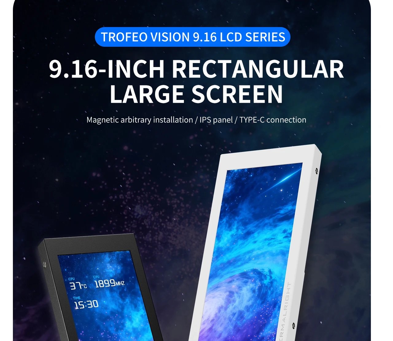 Thermalright TROFEO VISION 9.16 LCD 9.16-inch Magnetic USB HD Secondary Screen Multi-Scene Application Flexible Matching TYPE-C Thermalright TROFEO VISION 9.16 LCD 9.16-inch Magnetic USB HD Secondary Screen Multi-Scene Application Flexible Matching TYPE-C
