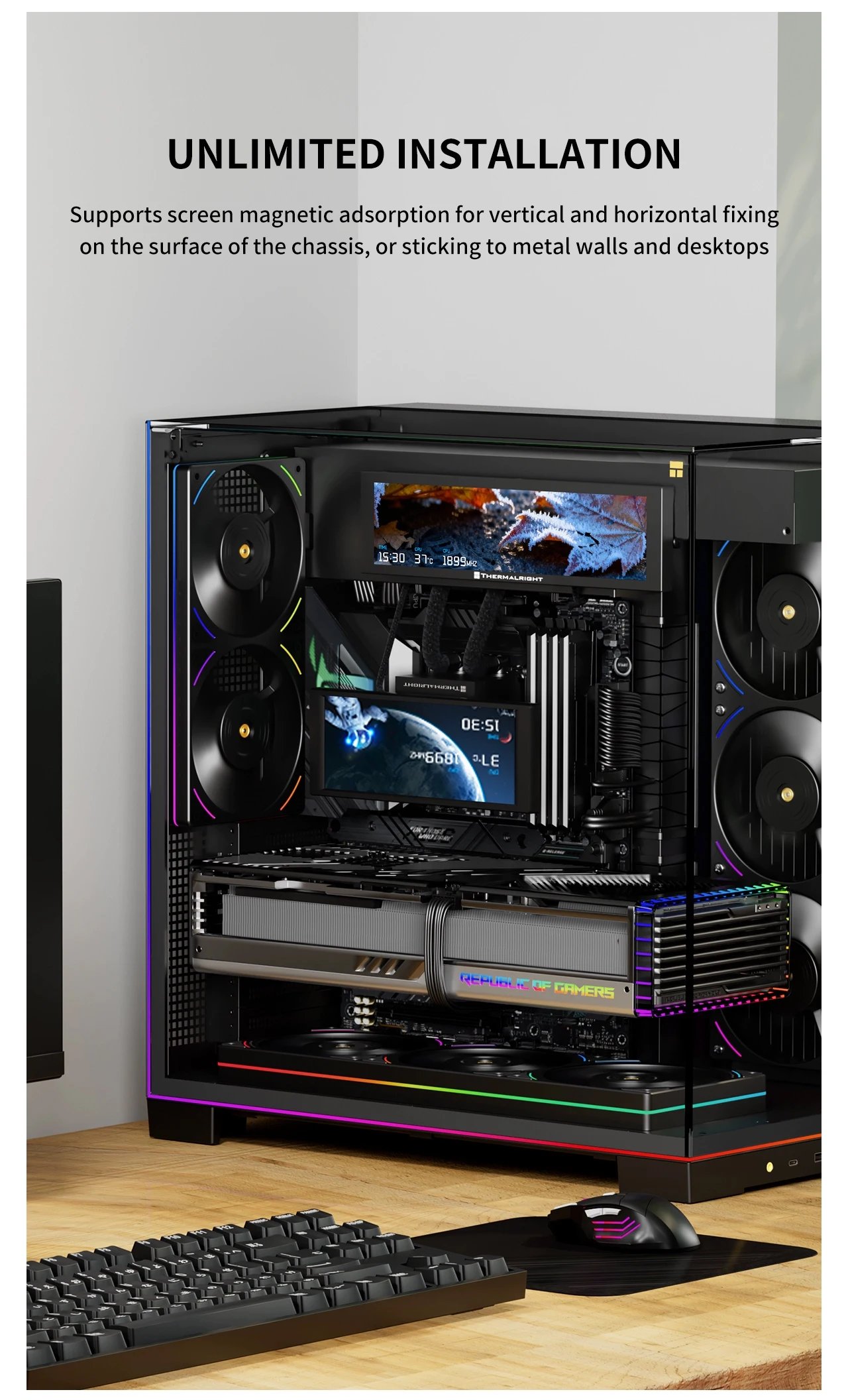Thermalright TROFEO VISION 9.16 LCD 9.16-inch Magnetic USB HD Secondary Screen Multi-Scene Application Flexible Matching TYPE-C Thermalright TROFEO VISION 9.16 LCD 9.16-inch Magnetic USB HD Secondary Screen Multi-Scene Application Flexible Matching TYPE-C