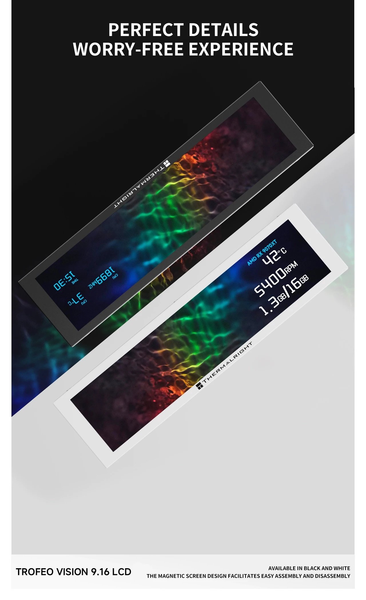 Thermalright TROFEO VISION 9.16 LCD 9.16-inch Magnetic USB HD Secondary Screen Multi-Scene Application Flexible Matching TYPE-C Thermalright TROFEO VISION 9.16 LCD 9.16-inch Magnetic USB HD Secondary Screen Multi-Scene Application Flexible Matching TYPE-C