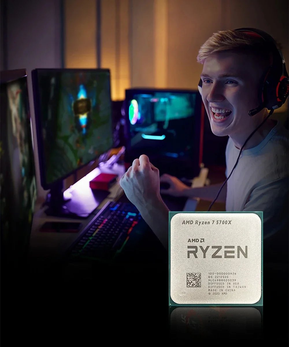 NEW AMD R7 5700X L3=32M 3.4GHz 8-Core 16-Thread Processor 65W Ryzen7 5700X 7NM DDR4 Socket AM4 but without fan