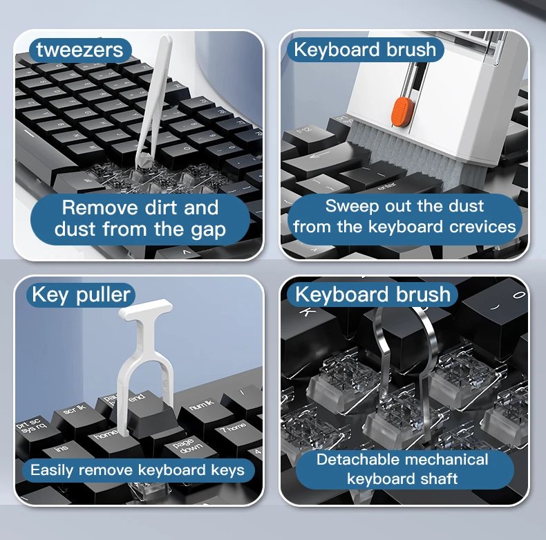 Black 22 in 1 Multi-Function Cleaning Kit for iPhone AirPods iPad Digital Camera PC Keyboard Phone Screen Headphones Tools Black 22 in 1 Multi-Function Cleaning Kit for iPhone AirPods iPad Digital Camera PC Keyboard Phone Screen Headphones Tools