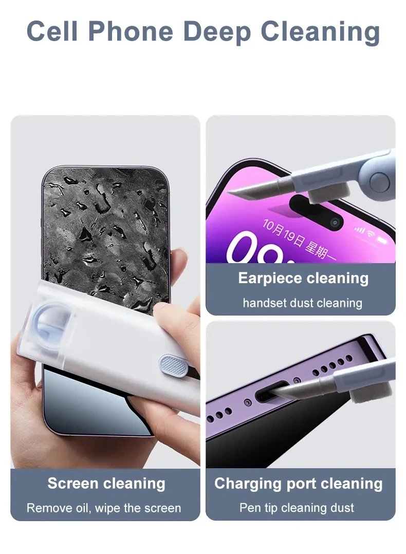 7 in 1 Computer Keyboard Cleaner Brush Kit Earphone Cleaning Pen For Headset Keyboard Cleaning Tools Cleaner Keycap Puller Kit 7 in 1 Computer Keyboard Cleaner Brush Kit Earphone Cleaning Pen For Headset Keyboard Cleaning Tools Cleaner Keycap Puller Kit
