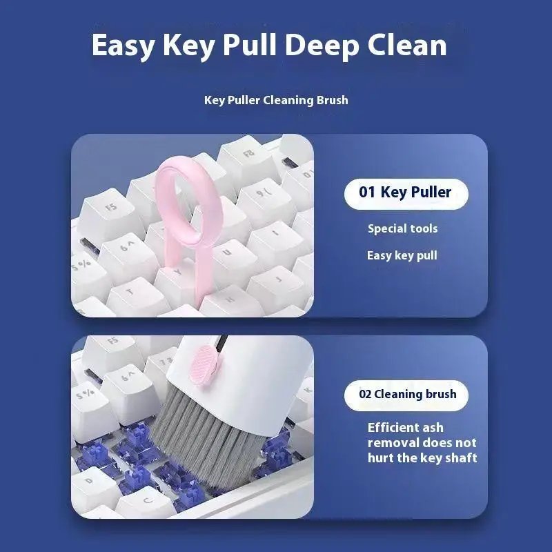 7 in 1 Keyboard Cleaning Kit with Screen Cleaner and Dust Removal Tool for Phone Tablet AirPods