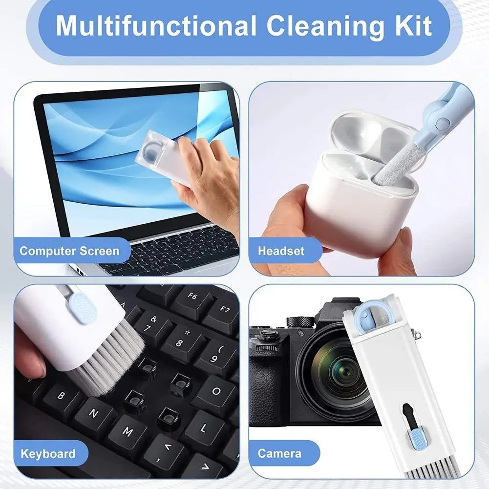 7 in 1 Keyboard Cleaning Kit with Screen Cleaner and Dust Removal Tool for Phone Tablet AirPods