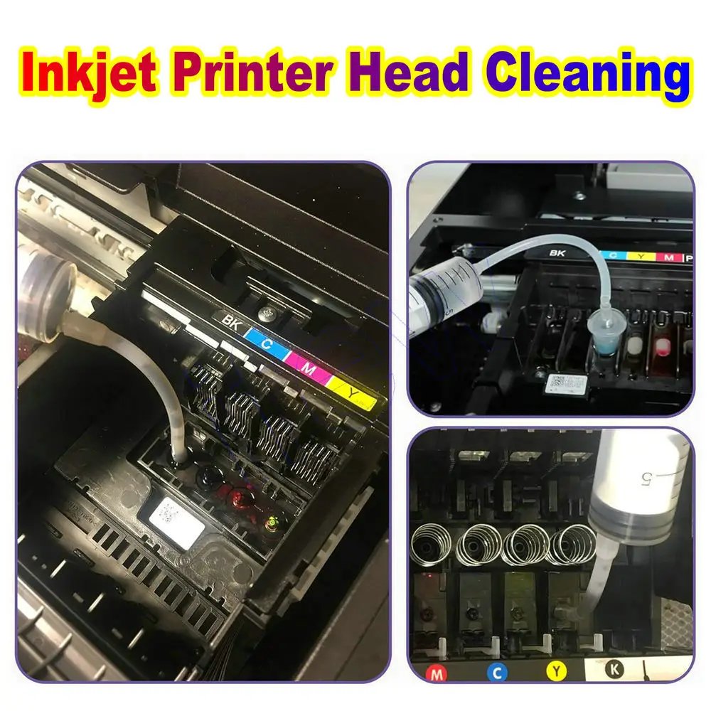 100ML Inkjet Printer Head Cleaning Kit Compatible With Epson Hp Brother Canon Nozzle & Printhead Cleaner For Printers Head Clean