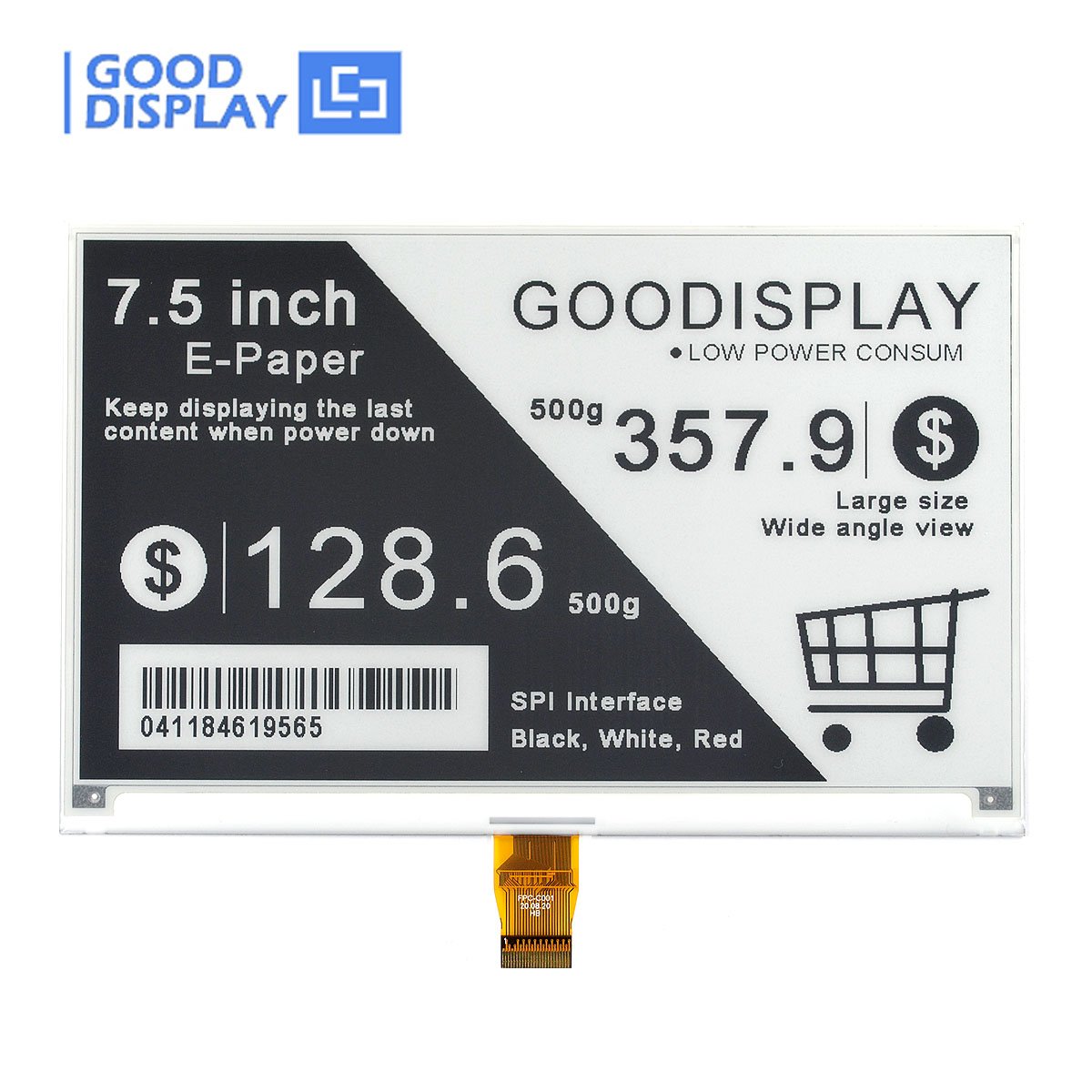 GooDisplay Raspberry Pi E-Ink Screen Manufacturer 7.5 E Paper Display with touch screen, GDEY075T7-T01 GooDisplay Raspberry Pi E-Ink Screen Manufacturer 7.5 E Paper Display with touch screen, GDEY075T7-T01