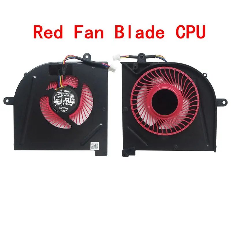 New Laptop CPU GPU Cooling Fan For MSI GS63VR GS63 GS73 GS73VR GS62 MS-16K2 MS-16K3 MS-16K4 MS-16K5 MS-17B1 MS-17B2
