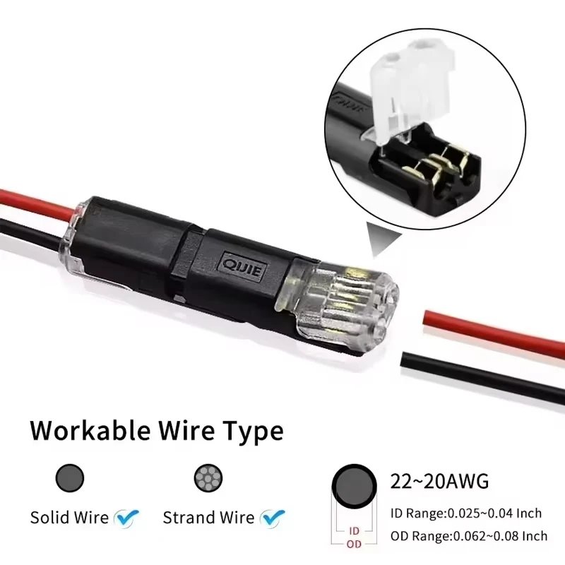 1/2/3 Pin Waterproof Automotive Electrical Connector Sealed Dustproof Wire Terminal Strip for Car Wiring Cable Connection