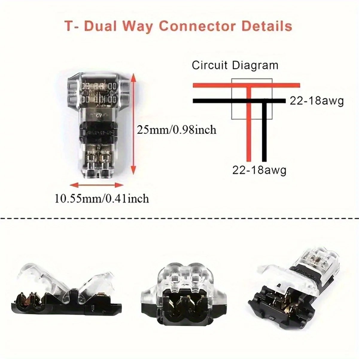 1/2/3 Pin Waterproof Automotive Electrical Connector Sealed Dustproof Wire Terminal Strip for Car Wiring Cable Connection