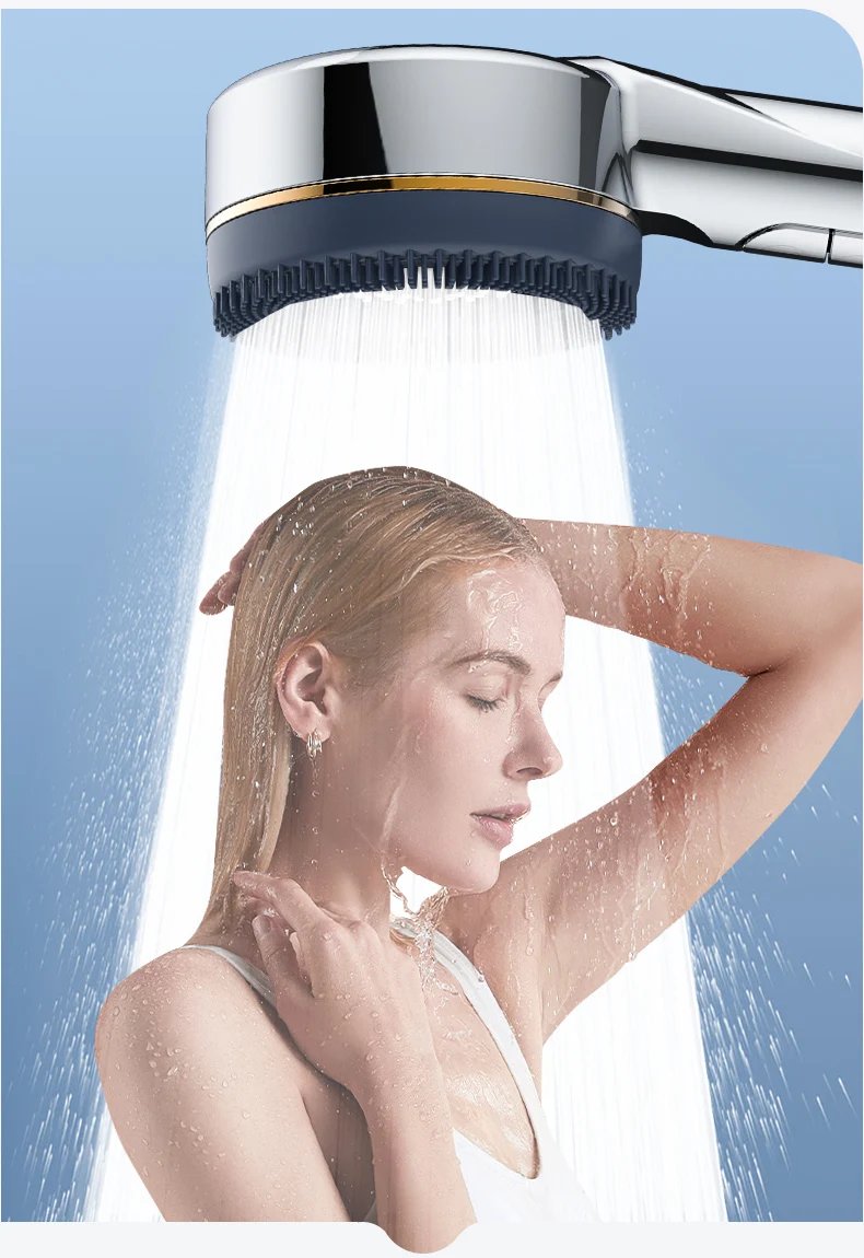 1pc Filtered Supercharged Shower Head Four-speed Adjustment With Water Seal Multi-functional Home Shower Bathroom Accessories 1pc Filtered Supercharged Shower Head Four-speed Adjustment With Water Seal Multi-functional Home Shower Bathroom Accessories