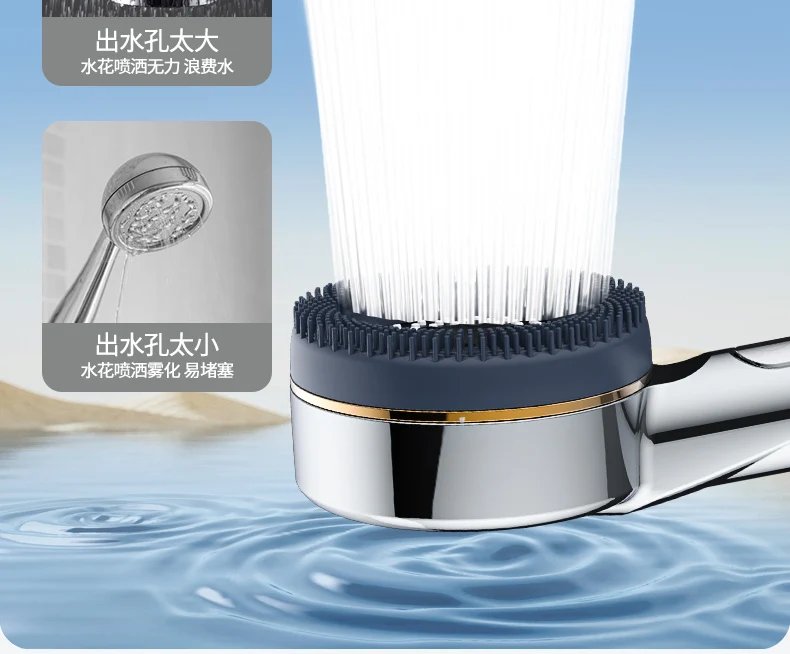 1pc Filtered Supercharged Shower Head Four-speed Adjustment With Water Seal Multi-functional Home Shower Bathroom Accessories 1pc Filtered Supercharged Shower Head Four-speed Adjustment With Water Seal Multi-functional Home Shower Bathroom Accessories