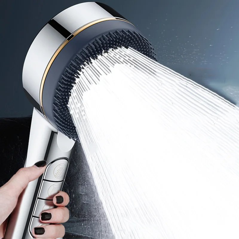 1pc Filtered Supercharged Shower Head Four-speed Adjustment With Water Seal Multi-functional Home Shower Bathroom Accessories 1pc Filtered Supercharged Shower Head Four-speed Adjustment With Water Seal Multi-functional Home Shower Bathroom Accessories