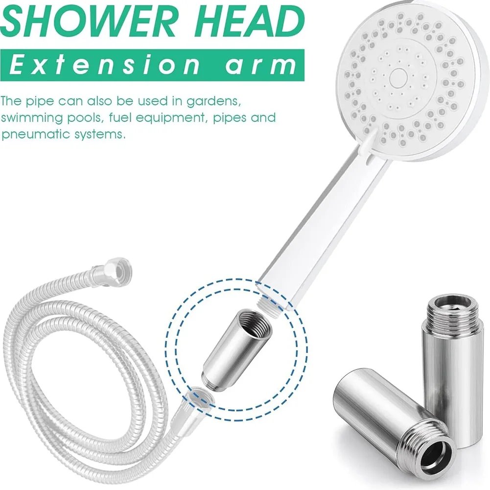10-60mm Shower Head Extension Shower Head Extender Water Outlet- Lowers Existing Shower Pipe Extension For Bathroom Shower Exten