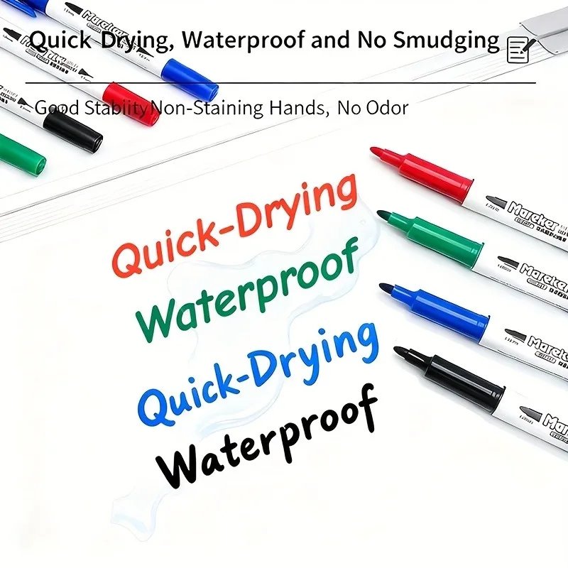 5pcs 0.5MM ultra-fine double headed color erasable whiteboard pen, student marker pen, dry eraser pen, whiteboard pen 5pcs 0.5MM ultra-fine double headed color erasable whiteboard pen, student marker pen, dry eraser pen, whiteboard pen