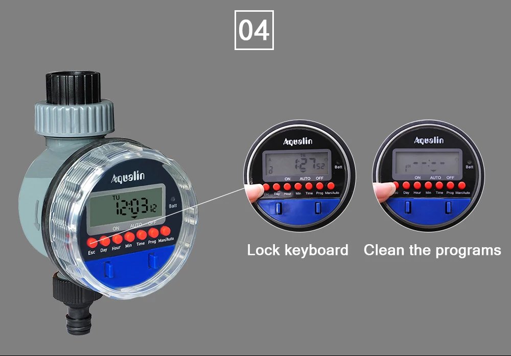 LCD Display Watering Timer Electronic Home Garden Ball Valve 0 Pressure Water Timer For Garden Irrigation Controller
