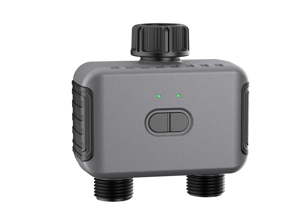 Zigbee/BT Automatic Water Timer Dual Hose Garden Irrigation Watering System Faucet Sprinkler Programmer support Alexa IPX5