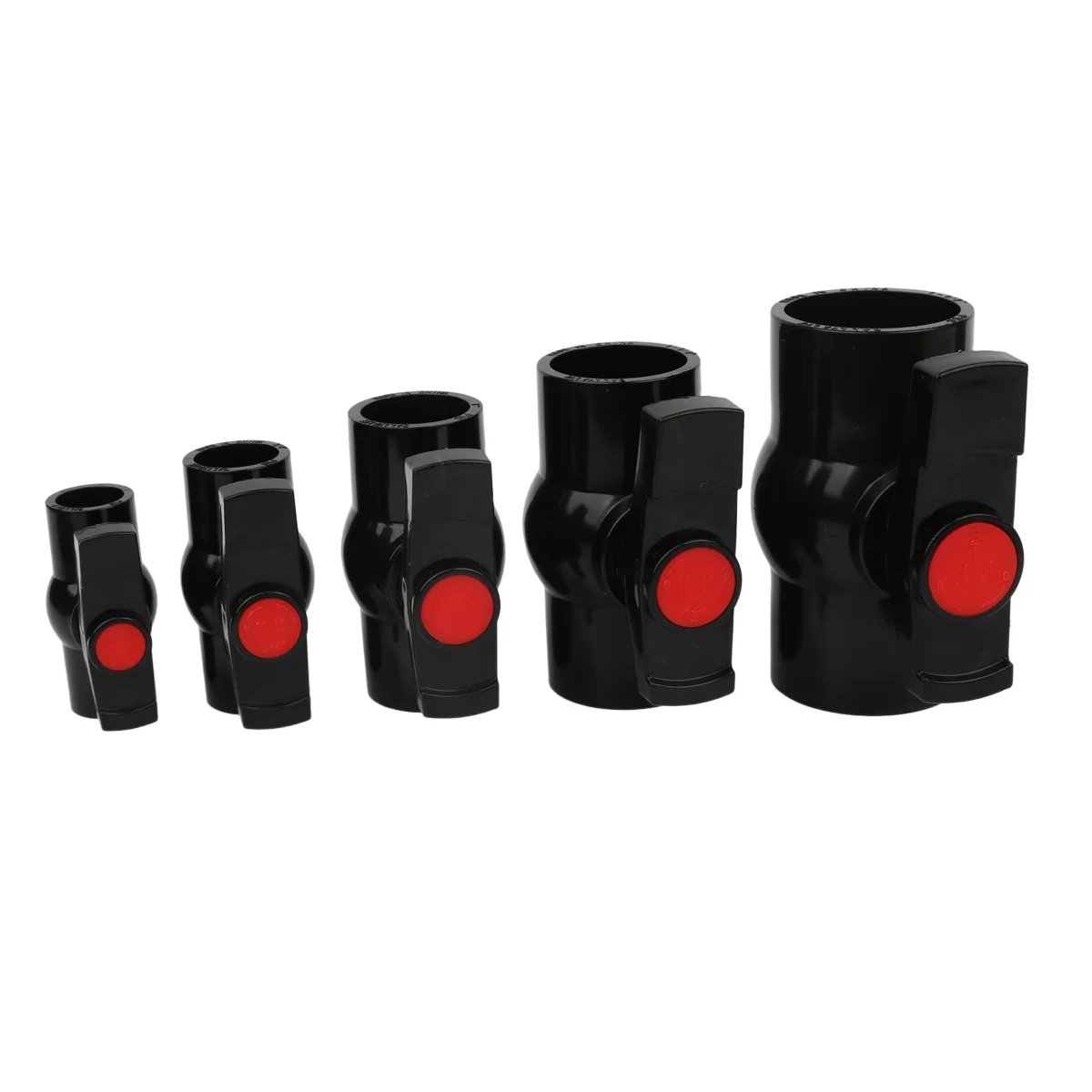 1pc 20/25/32/40/50mm Black PVC Ball Valve For Garden Irrigation Water Pipe Valve Fittings Aquarium Water Tank Pipe Valve