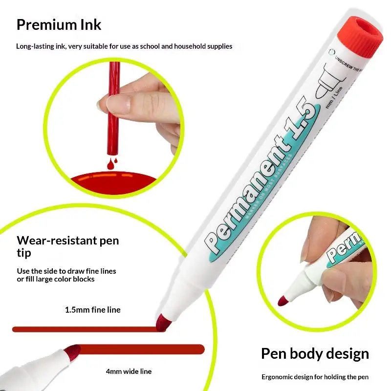New White Board Marker School Office Supply Writing Tool Eraserable Mark Pen Child Drawing Painting Paintbrush Stationery