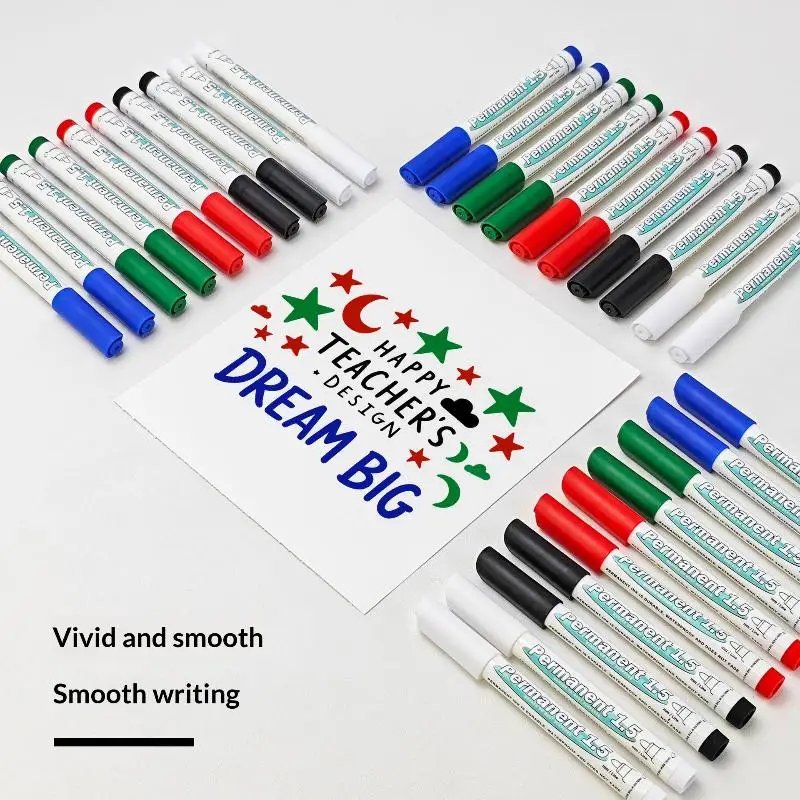 New White Board Marker School Office Supply Writing Tool Eraserable Mark Pen Child Drawing Painting Paintbrush Stationery